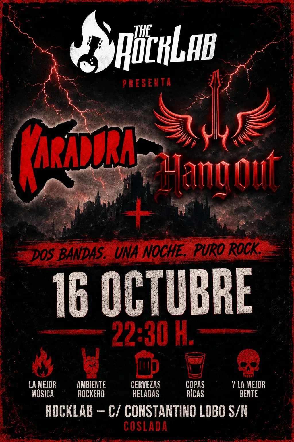 Cartel del concierto Karadura + HangOut