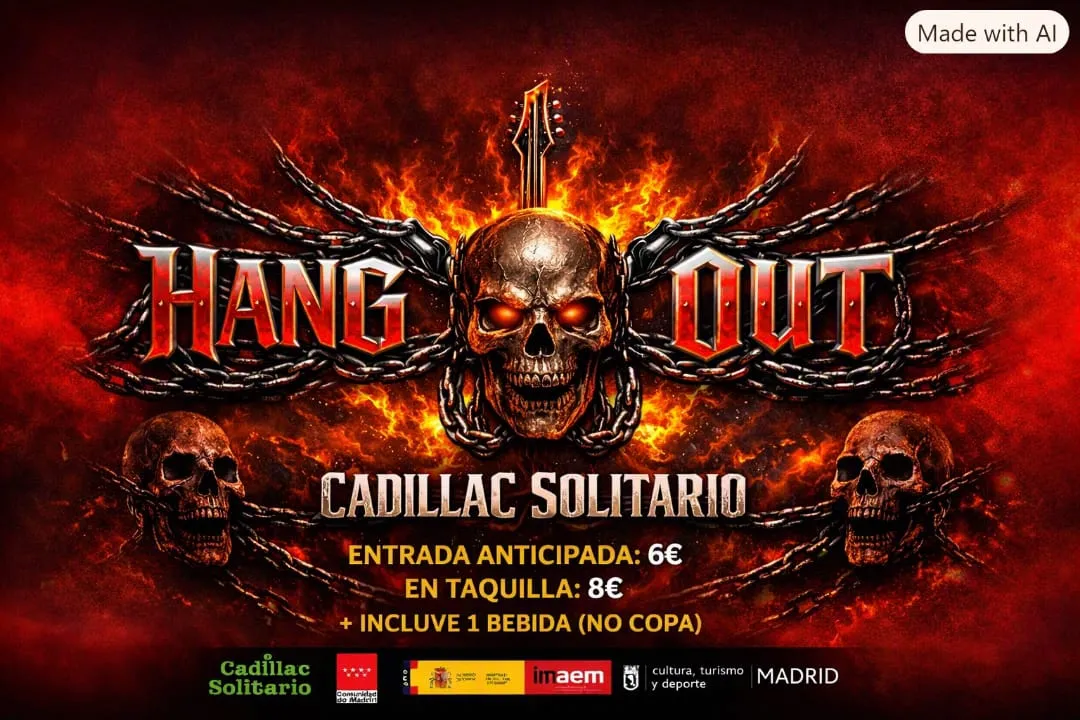 Cartel del concierto HangOut en Cadillac Solitario